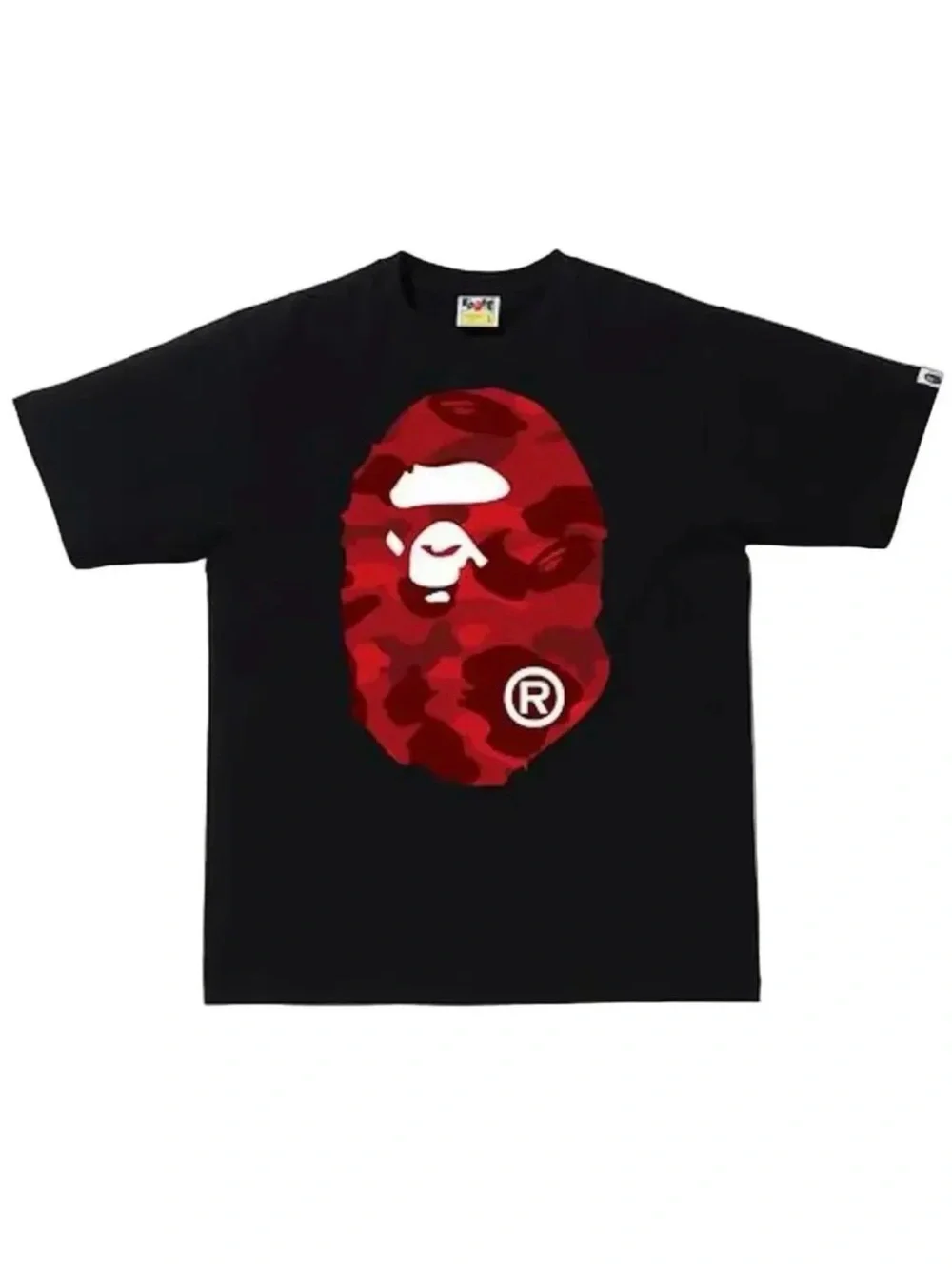 Bape Kids Bath Tee in Black with Brown Ape Graphic